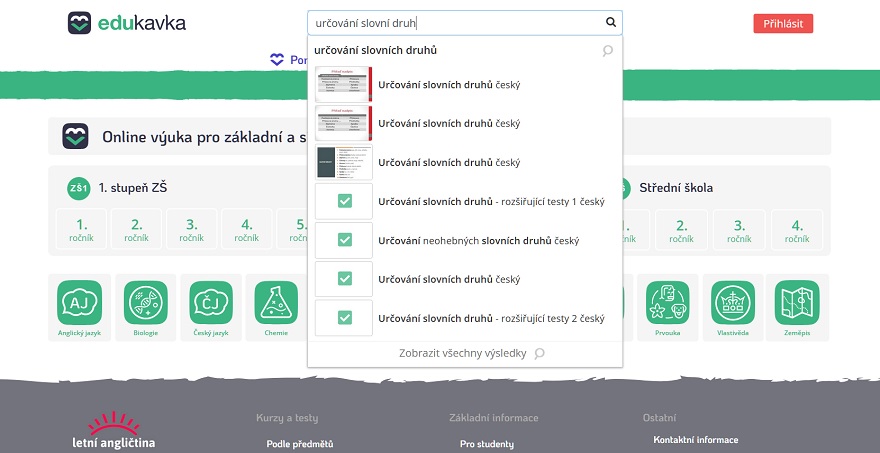 Edukační portál pro základní a střední školy